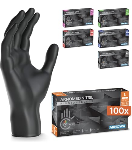 Guantes Desechables De Nitrilo Spontex Black Protect - Pack De 20 Unidades, Talla M - Resistentes, Sin Látex, Para Cocina O Limpieza