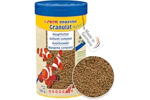 sera marine Granulat Nature 250 ml - Hauptfutter aus Granulat für Meerwasserfische, Meerwasser Futter mit hoher Verwertbarkeit und somit weniger Algen