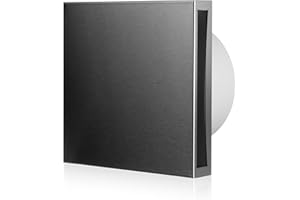 ABOUT VENT Ø 150mm Ventilateur Extracteur d'Air avec Capteur d'Humidité et Minuterie - Acier Inoxydable Ventilateur Mural Silencieux - Aérateur pour Cuisine WC Salle de Bain