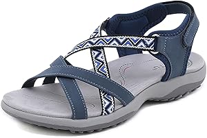 Meik Mangni Sandały dla kobiet damskie letnie sandały na plecach lekkie elastyczne paski sandały gladiatorki sandały z odkrytymi palcami rozmiar: 3,5-8 UK