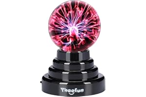 ‎THEEFUN Theefun 3 Zoll Plasmakugel, Magische Plasma Ball Lampe USB/Batterie Betrieben Berührungsempfindliche Plasma Kugel Interaktives Spielzeug für Weihnachten Geschenk, Kinderpartys, Schlafzimmer Deko