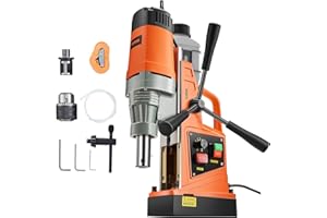 VEVOR Trapano a Colona Magnetico 1550W Velocità tra 0-500 giri/min Portatile 220V-240V 50/60Hz, Trapano Magnetico Diametro di Perforazione Max. 50mm Profondità Max. 50mm Forza Magnetica Fino a 13000N