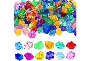 200 st glänsande diamant kristall blandade ädelstenar, genomskinliga vackra barn flerfärgade glasstenar, akryl diamant ädelst