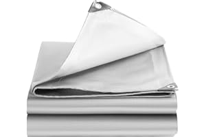 KONESKY Lona impermeable de 2 x 2 m, con ojales, resistente al moho, resistente a la rotura, resistente a los rayos UV, 5 mm, universal, extra gruesa, resistente, lona de protección para camiones, lona