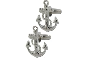 COLLAR AND CUFFS LONDON - Luxury Cufflinks for Men WITH PRESENTATION GIFT BOX - Solid Brass - Travel and Nautical Designs