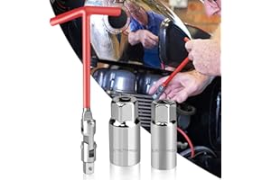 KOUHA Chiave per Candela con Impugnatura a T Chiave Candela 16/21 mm Chiave per Candela Universale per Auto e Moto