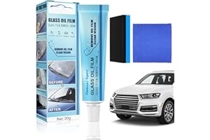 GROVL Car Glass Oil Film Remover,Car Glass Oil Film Cleaner with Sponge and Towel,Car Glass Polishing Degreaser, Car Glass Cleaner for Safety and Long-Term Protection