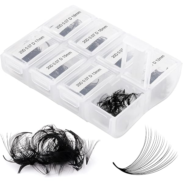 QBS Loventure Vorgefertigte Volume-Wimpern – 8D Bis 14D, D-Curl, 500 Fächer/Box, Für Mega-Volumen-Look