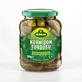 K&uuml;hne Alman Tarzı Gherkin Turşu Tatlı Tatlı Cam Kavanoz 350 ml