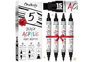 Chalkola 5 marcadores acrílicos negros