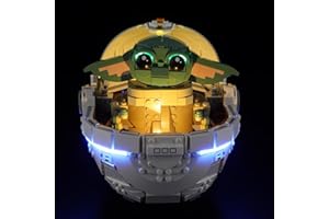 LIGHTAILING Lampa do Lego-75403 Grogu z wózkiem hover-wózek - zestaw oświetlenia LED kompatybilny z modelem klocków Lego - nie zawiera zestawu modeli