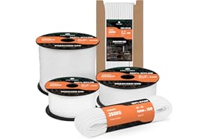 Kamu Synber 550 Paracord 4mm 30m 7 Hebras Cuerda Paracord de Nylon Tipo III Cuerda Paracaídas para Supervivencia, Camping, al Aire Libre, Bricolaje | Soporta 250kg | Blanco