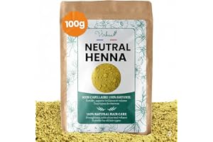 VIRHEA® Neutral henna 100 g – färglös henna för hälsosamt, strålande hår och hud – perfekt för användning – vegansk och utan kemiska tillsatser Cassia Obovata