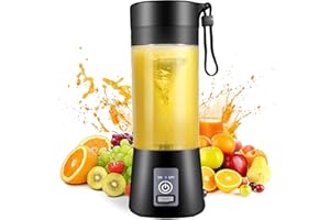 YURDOCA Portable Blender, Personal Blender for Shakes and Smoothies, Blender shake Smoothie for Kitchen Personal Size Blenders with Rechargeable USB, 380Ml Traveling Fruit Veggie Juicer Cup With 6 Blades