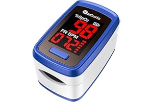 aCurio Pulse Oximeter NHS Test Oximeter - CE Approved Oxygen Monitor Finger Adults and Child Heart-Rate Monitor - Oxygen Saturation Monitor Accurate Fast Blood Oxygen Monitor Heart Rate Monitor