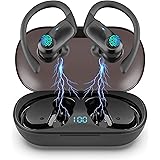 Bluetooth Kopfhörer Sport, Hadisala Kopfhörer Kabellos IPX7 Wasserdicht, Bluetooth 5.1 Wireless Earbuds In-Ear Ohrhörer Schwe