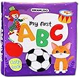 Dreamland Baby My First Cloth Book ABC with Squeaker and Crinkle Paper Cloth Books for Toddler Kids Early Development Cloth Book Learning Educational Baby Book