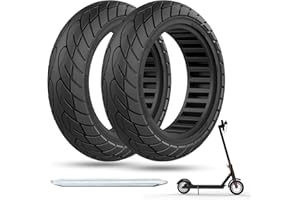 OUXI Pneus pleins 10x2.125" à haute élasticité et absorption des chocs, pour le remplacement des roues avant et arrière des scooters électriques, pneus 10x2.125" avec outil de montage(2pcs)
