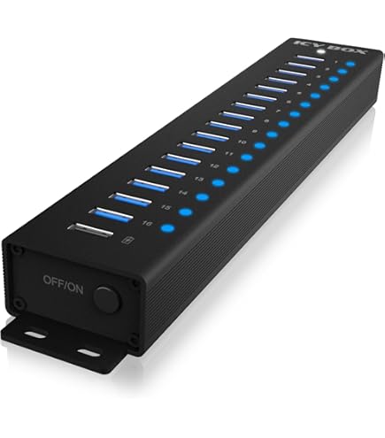 LogiLink UA0125 - USB 2.0 Hub, 10-Port mit EIN/AUS Schalter