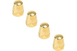 AXEN 4 pezzi ditali da cucito, ditale in metallo, accessori per cucito fai da te, accessori per cucito fai da te, colore oro rosso