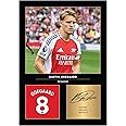 Icons Wall Art Martin Ødegaard Signed A4 Printed Photo Picture Display Gift For Arsenal Fans Digitally Reproduced Signature Unframed