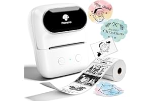 Phomemo Impresora de Etiquetas Autoadhesivas, M108 Mini Bluetooth Termica Etiquetadora Adhesivas Portátil Label Printer Compatible con Smartphones&PC para Oficina Tienda Hogar con Etiqueta-Rosa