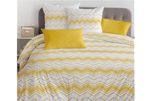 Home Linge Passion - Komplet pościeli Le West Wide 100% Bawełna - Żółty - 240x260 cm