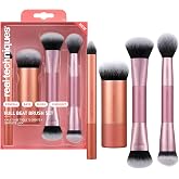 Real Techniques Full Beat Makeup Brush Set, 4 Piece Brush Kit for | Travel Makeup Brush Set, Makeup Brush Kit, Concealer, Con
