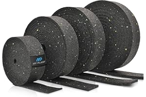 Roues de terrasse 50 mm / 80 mm x 3 mm 6 mm 8 mm 10 mm 20 mm | Tapis de sol en granulés de caoutchouc | longueur, largeur, épaisseur et quantité au choix (1, 20 000 mm x 50 mm x 3 mm)