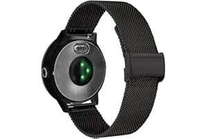 YOOSIDE Pasek do zegarka Garmin Venu 2 Plus/Venu Sq/Vivoactive 5 / Vivomove 3, metalowa siatka ze stali nierdzewnej, 20 mm, szybkie odpinanie, pasek na nadgarstek do Vivoactive 3, Forerunner 245/158