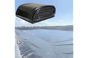 Yidelchon Teichfolie HDPE Teichfolien 10x12m 15x15m 1x2m 3x4m 5x6m 7x8m Wassergarten Fisch Teichmembran UV-Beständigkeit Teichplane Stärke 0.12mm Fisch Und Pflanzenfreundlich(Size:4x6m)