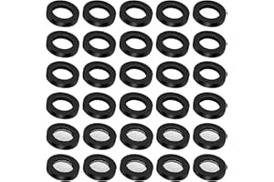 cobee Zestaw 20 pierścieni uszczelniających 1/2", 10 sztuk pierścieni uszczelniających, płaska uszczelka z 10 sztukami siatki filtrującej, uszczelki do kranu (20 szt., czarne)