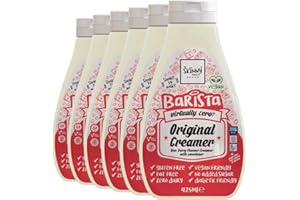The Skinny Food Co Original Creamer Virtually Zero Calorie Sugar Free Non-Dairy Barista Creamer, 6 x 425 ml Bottles