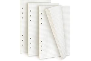 Diealles Shine 3 Confezioni di Ricarica di Carta, con 6 Fori Formato A5, 135 Fogli/270 Pagine, per Agende, Planner, Diari, Progetti Fai-da-te, Grids, 21 x 14 cm