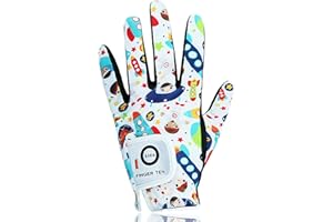 ‎FINGER TEN FINGER TEN Golfhandschuhe Kinder Jugend Junior Mädchen für Linke Hand, Junge Golf Handschuhe Atmungsaktive Mikrofaser Synthetische Rechtshänder für Alter 4-13 Jahre