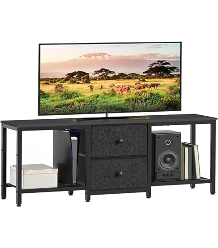 en.casa] TV meubel Solund tafel lowboard metalen frame dressoir kast met planken 120x30x46 cm zwart