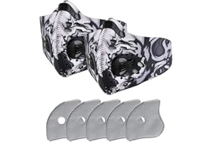 NOMUSING Sport Widerstand Atematmung Sauerstoff Mit Ventil Fürs Training Trainingsmaske für Motorrad Radsport Outdoor Aktivitäten Gesichtsbedeckung Atmungsaktive Damen und Herren Bandana