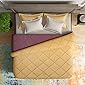 Wakefit Reversible Siliconised Microfibre Cotton Comforter, Double, 220 GSM, Beige and Burgundy, Pack of 1