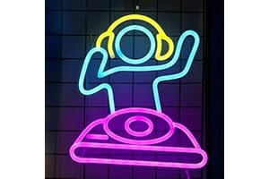Anywin DJ Neonschilder, USB-LED-Leuchten mit dimmbarer Beleuchtung für Bar Dekor, Neon Dekor Geschenke für Geburtstage, Partys für Schlafzimmer, Wohnzimmer, Bar, Spielzimmer, Männerhöhle