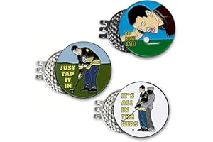 KOOLEVER 3PCS Golf Ball Markers, Funny Golf Ball Markers for Putting Green, Magnetic Hat Clip for Men and Women for Gloves Hats Bags Caps Belt Pocket