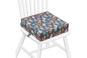 Zicac Rialzo Sedia per Bambini Portatile con Cinghie Regolabili e Lavabile,Alza Sedia per Seggioloni,Cuscino Seduta per Sedia