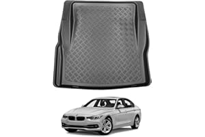 NOMAD Boot Liner Compatible with BMW 3 Series 2012-2019 [F30] [Saloon] Recyclable Plastic (PE) Tailored Fit Car Floor Guard Tray Black Custom Fitted Accessory Dog Friendly Waterproof with Raised Edges