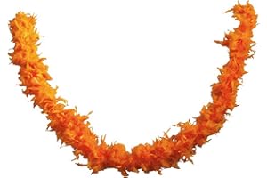 P'tit Clown - 21605 - Boa Plumes - Orange - Longueur 160 cm - Unisexe - Accessoire Parfait pour Déguisement, Charleston, Années 20, Flapper, Carnaval, Fête costumée