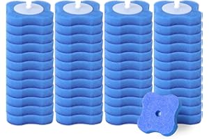 SYFUNLV 49 Pièces Brosse de Toilette Rechange Jetable,Kit de Baguette de Toilette Brosse de Toilette, Jetable Baguette de Toilette Nettoyage de Brosse de Toilette pour la Salle de Bain