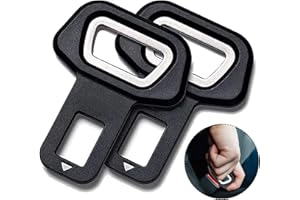 BLeezm 2 Pezzi Disattivazione dell'Allarme Cintura di Sicurezza,Auto Fibbia della Cintura Fermo per Cintura di Sicurezza, Nero