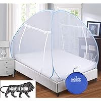 BACKBONE Mosquito Net, Polyester Foldable King Size Bed, Double Bed, Queen Size Bed with Free Saviours (Suitable for 6ft…