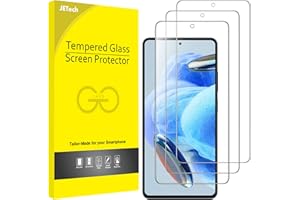 JETech Ochraniacz Ekranu dla Xiaomi Redmi Note 12 Pro 5G / Note 12 Pro+ Plus 5G, 9H Screen Protector Szkło Hartowane Film Folia, Odporny na zarysowania, HD Przezroczyste, 3 Sztuki