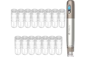 LAZZYBEAUTY Cartouches de Remplacement 12 Aiguilles pour Stylo Microneedling Hydra.pen H3 & H5, Jetables, Infusion de Sérum, Accessoire Soin de la Peau (12 Pin, 15 pcs)