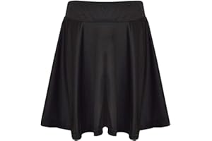 A2Z 4 Kids Girls Plain Skater Skirt for School Trendy Soft Feel Comfortable Summer Fashion Outfit Clothing Age 2-13 Years