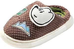 SMajong Hiver Enfant Chaussons Chaude et Antidérapant Chausson Pantoufles de Coton d'Intérieur Garçon Fille Cartoon Mignon Slippers
